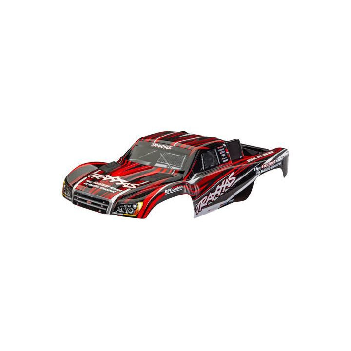 Traxxas karosérie Slash 1:10 červená bezsponková