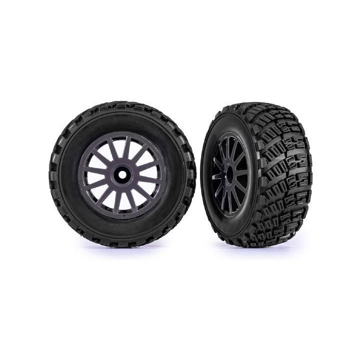 Traxxas kolo 2.2/3.0", disk Rally šedý, pneu gravel (2)