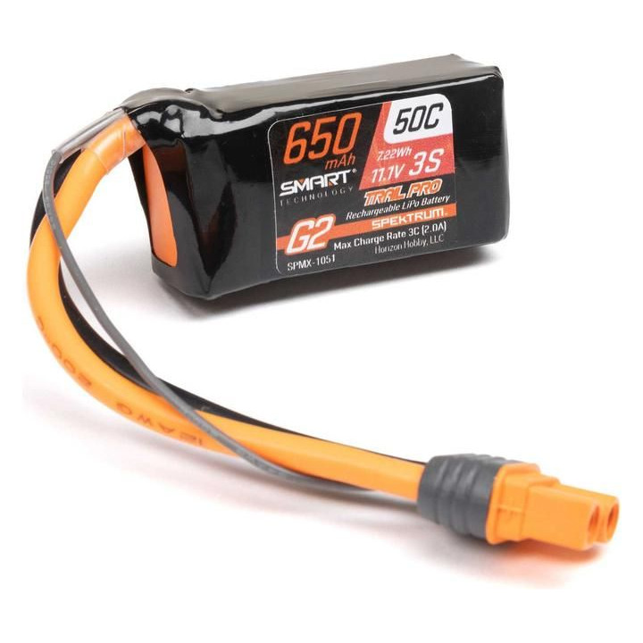 Spektrum Smart G2 Trail Pro LiPo 11.1V 650mAh 50C IC2