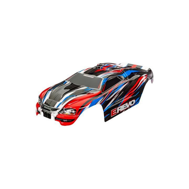 Traxxas karosérie E-Revo 1:16 červeno-modrá