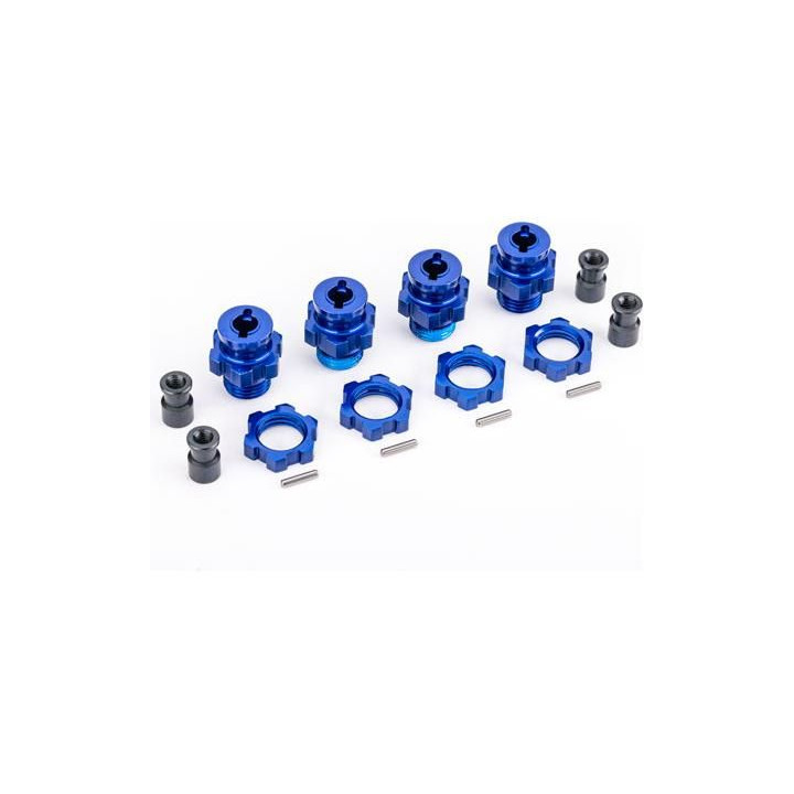 Traxxas náboj kola 17mm drážkovaný hliníkový modrý (4) (pro NO9080)