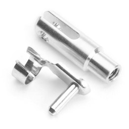 Alu vidlička M4 s pružinovou pojistkou a 3mm čepem, 10 ks.