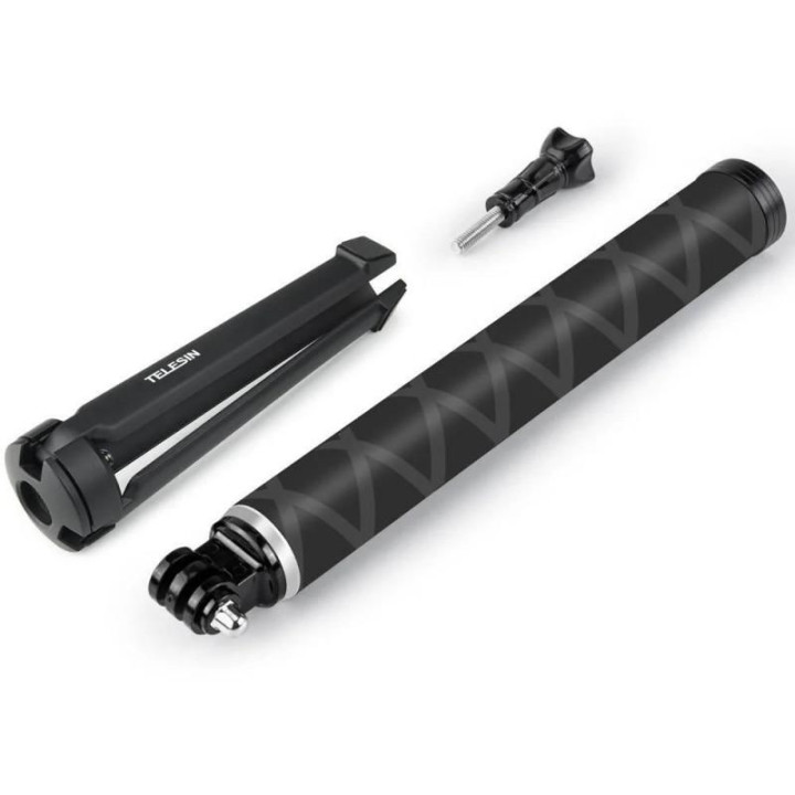 0.9m Carbon Fiber Selfie Stick & Aluminium Alloy Tripod (Telesin)