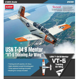 Model Kit letadlo 12361 - USN T-34B Mentor "VT-5 Training Air Wing" (1:48)