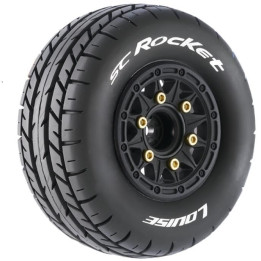 SC-ROCKET 1/10, 12mm, 14mm a 17mm odnímatelný hex, Černé disky, 2 ks