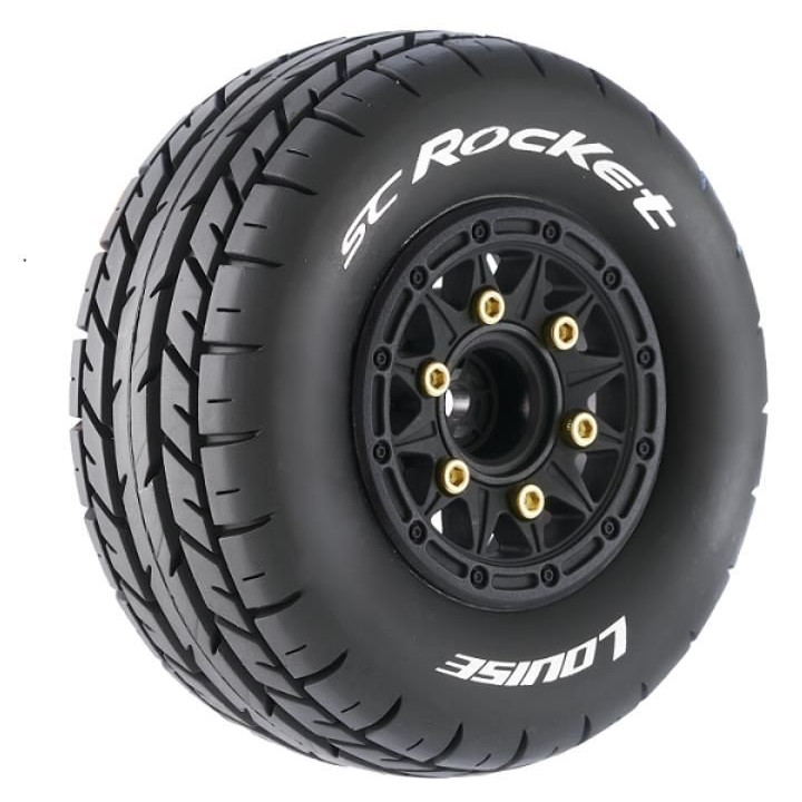 SC-ROCKET 1/10, 12mm, 14mm a 17mm odnímatelný hex, Černé disky, 2 ks