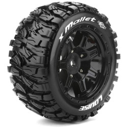 X-MALLET SPORT 1/5 24mm hex Black Rims, 2 ks