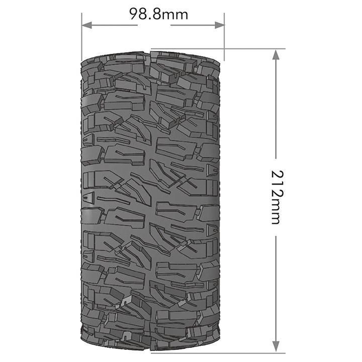 X-MALLET SPORT 1/5 24mm hex Black Rims, 2 ks