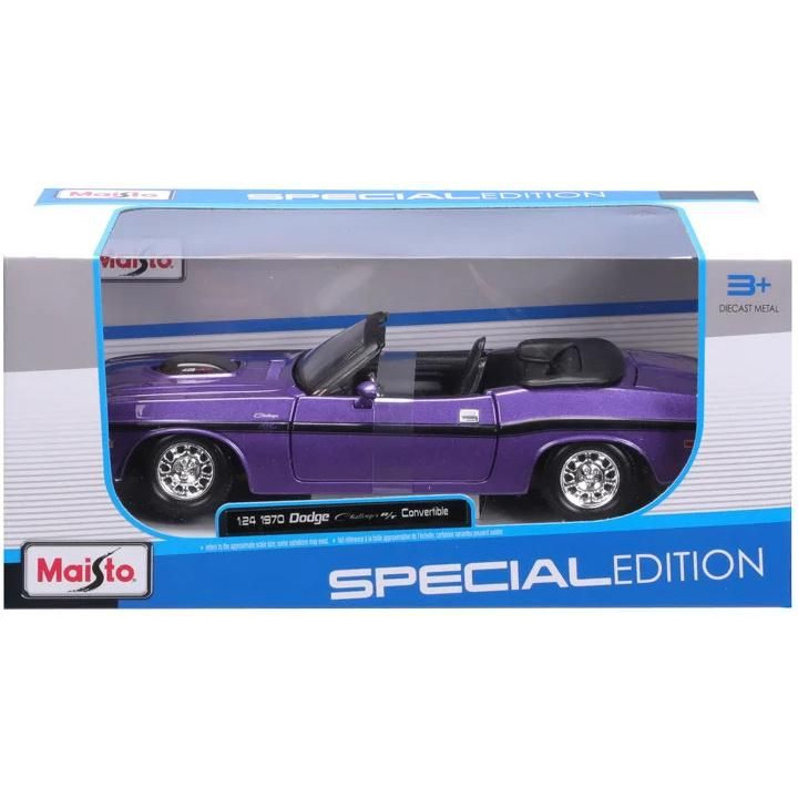 Maisto Dodge Challenger R/T Convertible 1970 1:24 fialová metalíza