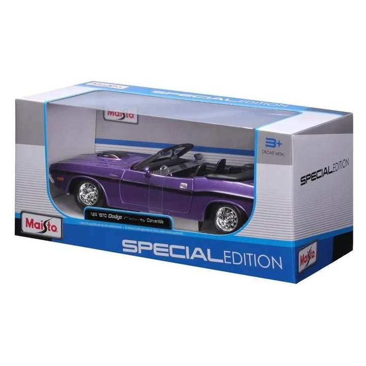 Maisto Dodge Challenger R/T Convertible 1970 1:24 fialová metalíza