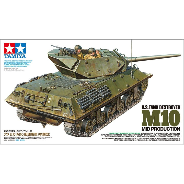 Tamiya 35350 US Tank Destroyer M10 Mid Production 1:35