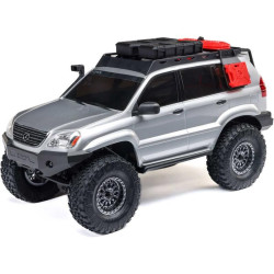 Malý RC model auta Axial SCX24 s licencovanou karosérií Lexus GX 470 a LED osvětlením. Model je vybaven víceprvkovým zavěšením s olejovými tlumiči pro jízdu v terénu. Vše potřebné je v balení - RC souprava 2,4GHz, LiPo akumulátor 7.4V 350mAh a USB...