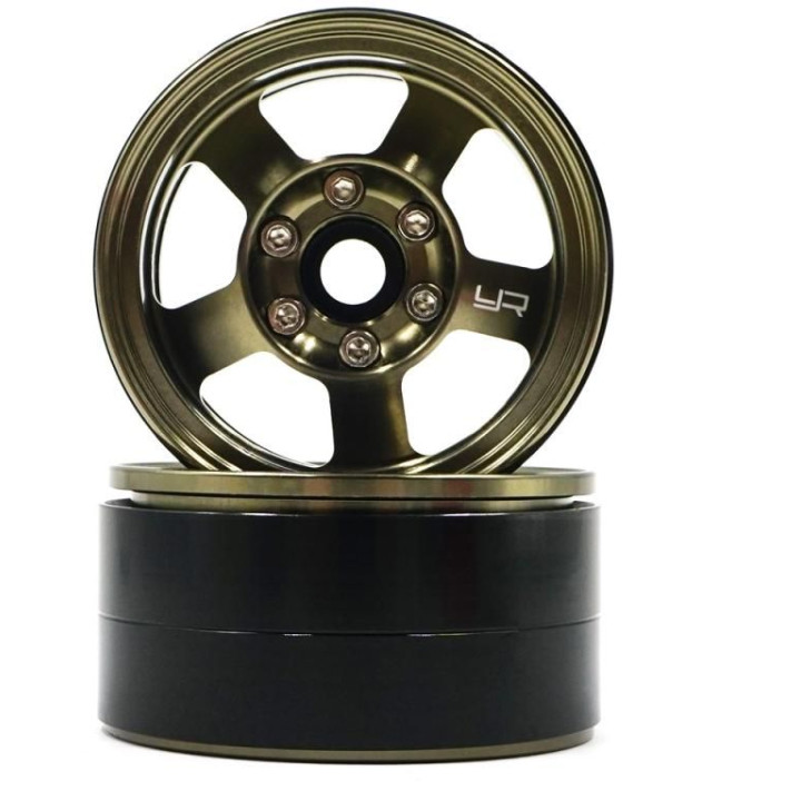 1.9 Beadlock Hliníkové CNC 5 Spoke Titanium, 2ks