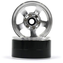 1.9 Beadlock Hliníkové CNC 5 Spoke stříbrné, 2ks