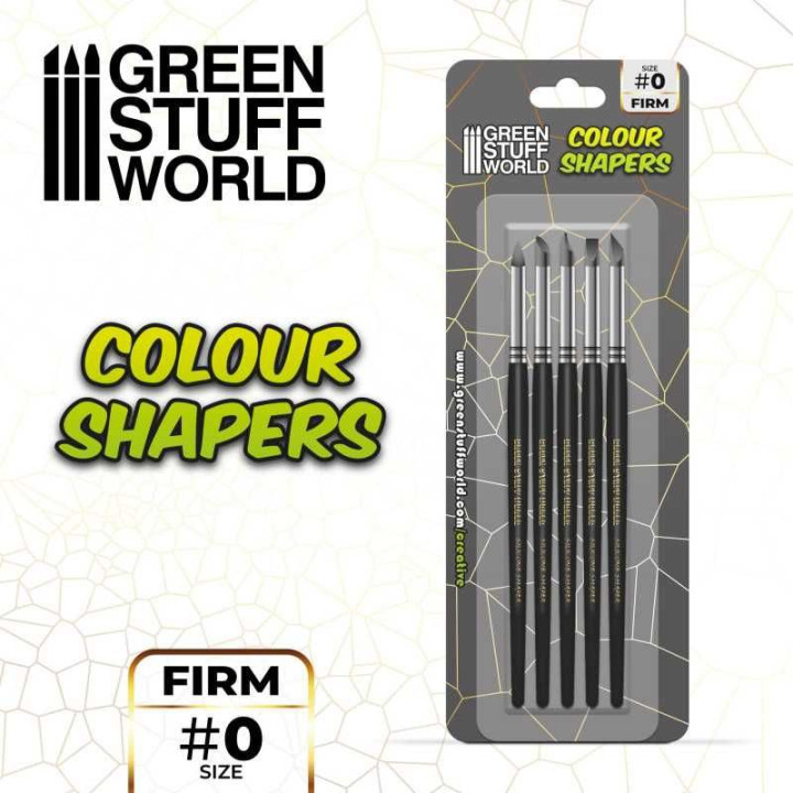 Clay Shapers - Color Shapers SIZE 0 - Black Firm / Tvorítka 0 - čierna pevná