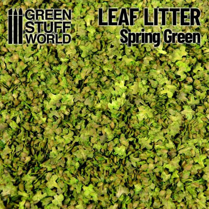 Leaf Litter - Large Spring Green 2-5mm / Listová podstielka - veľké  jarná zelená 2-5 mm