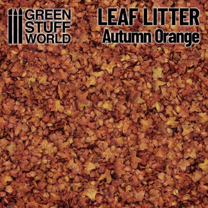Leaf Litter - Large Autumn Orange / Listová podstielka - veľká jesenná oranžová 2-5 mm