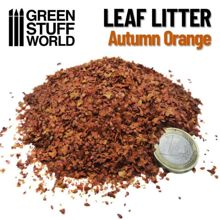 Leaf Litter - Large Autumn Orange / Listová podstielka - veľká jesenná oranžová 2-5 mm