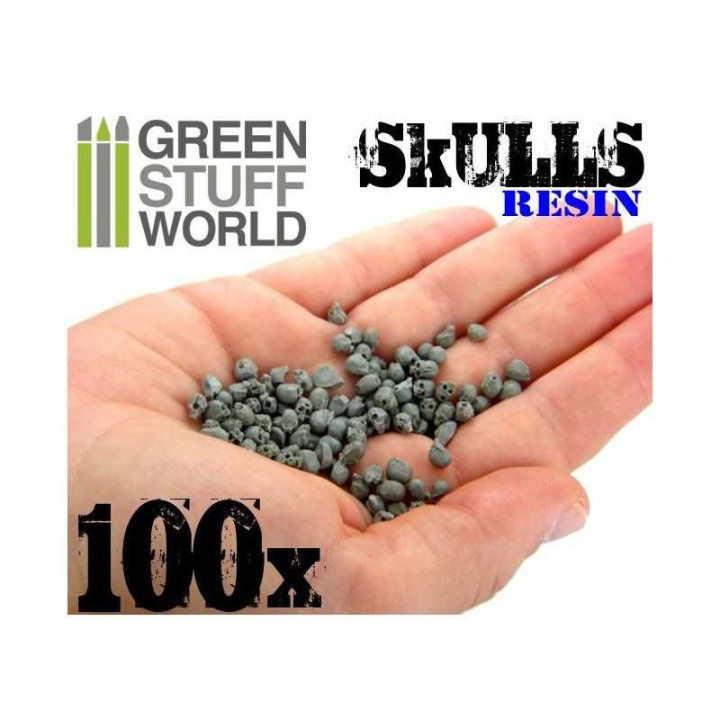 100x Resin Skulls / 100x lebky z živice