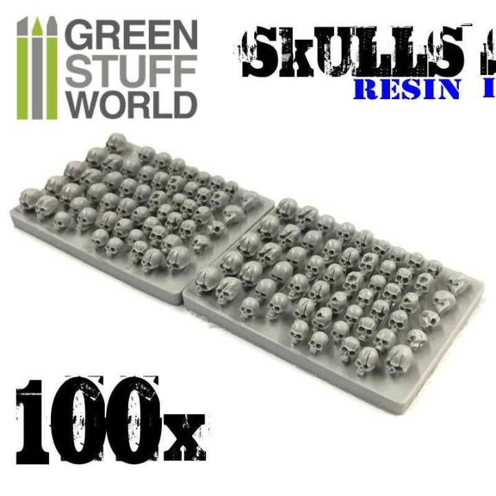 100x Resin Skulls / 100x lebky z živice