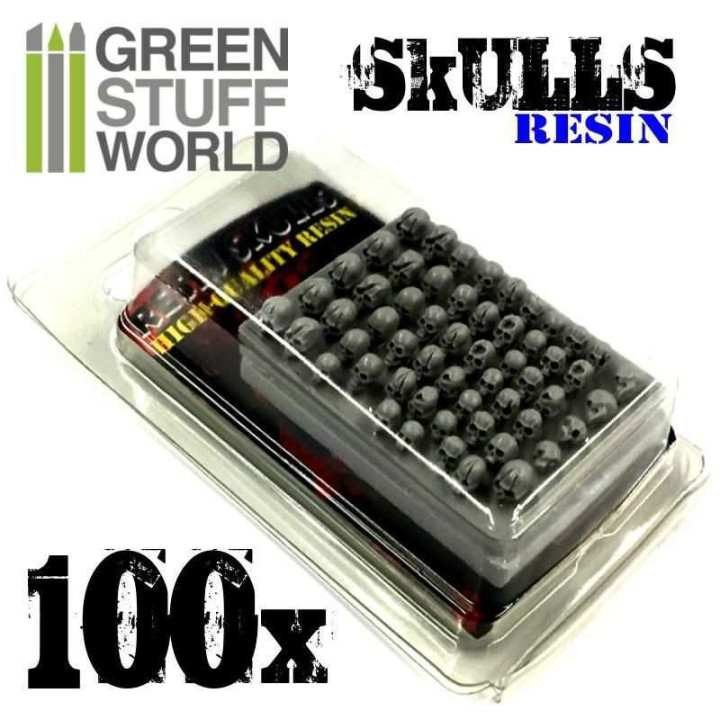 100x Resin Skulls / 100x lebky z živice