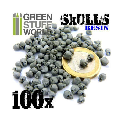 100x Resin Skulls / 100x lebky z živice
