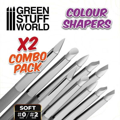 Clay Shapers - Color Shapers COMBO 0 and 2 - White Soft / Tvorítka 0 a 2 - biela mäkká