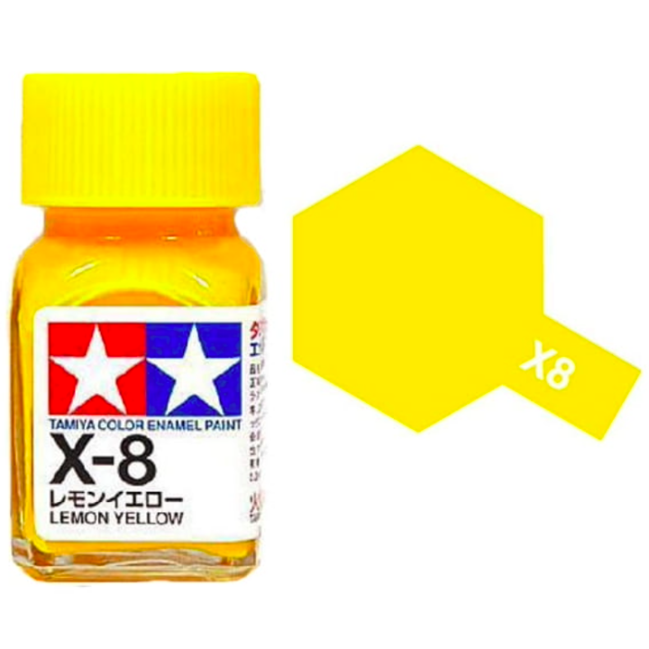 Tamiya 80008 Enamel X-8 Lemon Yellow Gloss 10ml