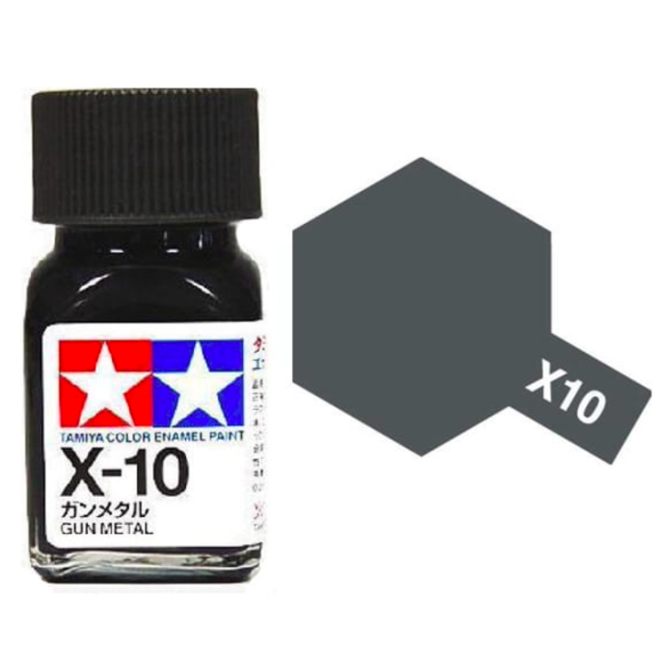 Tamiya 80010 Enamel X-10 Gun Metal Gloss 10ml