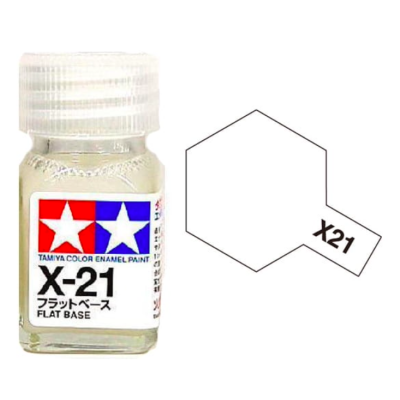 Tamiya 80021 Enamel X-21 Flat Base Medium 10ml