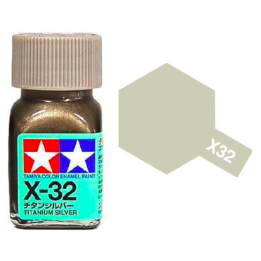 Tamiya 80032 Enamel X-32 Titanium Silver Gloss 10ml
