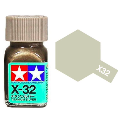 Tamiya 80032 Enamel X-32 Titanium Silver Gloss 10ml