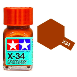 Tamiya 80034 Enamel X-34 Metallic Brown Gloss 10ml