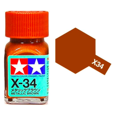 Tamiya 80034 Enamel X-34 Metallic Brown Gloss 10ml