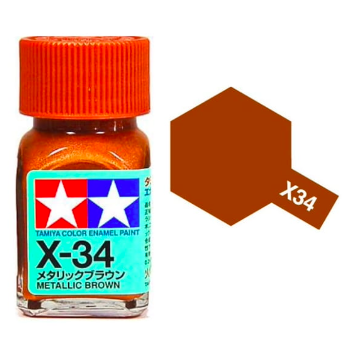 Tamiya 80034 Enamel X-34 Metallic Brown Gloss 10ml