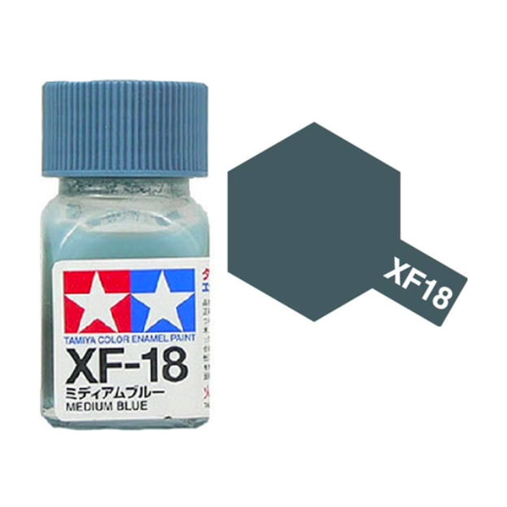 Tamiya 80318 Enamel XF-18 Medium Blue Matt 10ml