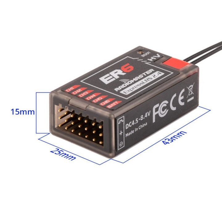Prijímač Radiomaster ER6 ELRS