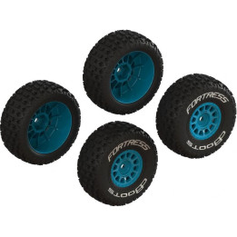 Arrma kolo s pneu dBoots Fortress, disk modrý (4): Grom