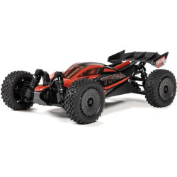 RC model auta Arrma Typhon Grom v měřítku 1:14, s náhonem 4WD, výkonným střídavým motorem a rychlostí až 56 km/h. Precizně zkonstruovaná malá zábavná buggy. Továrně instalované upgrady, stabilizace DSC. Včetně baterie 2S LiPo a USB nabíječe.