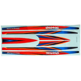 Traxxas samolepky trupu oranžová (pro Distruptor)