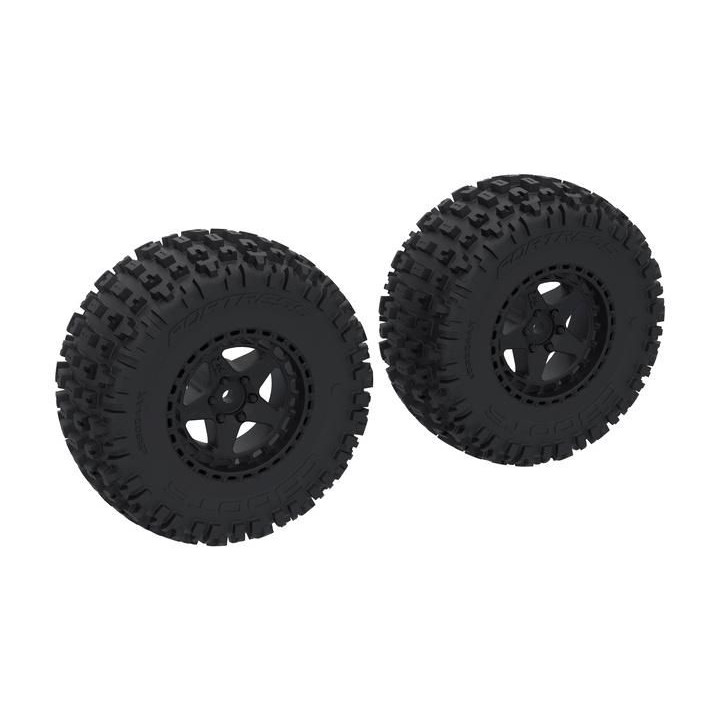 Arrma kolo s pneu Dboots Fortress SC, disk černý (2)