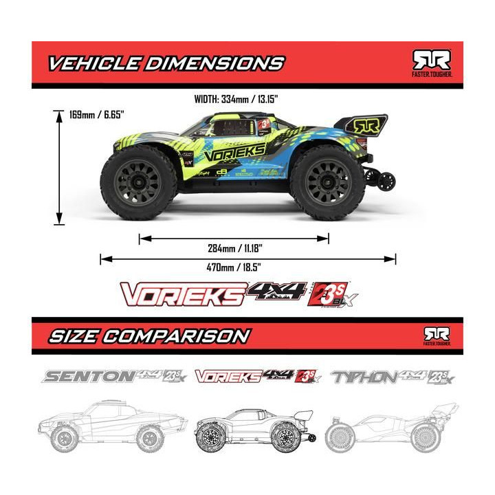 Arrma Vortex 223S BLX 1:10 4WD RTR DSC fialová
