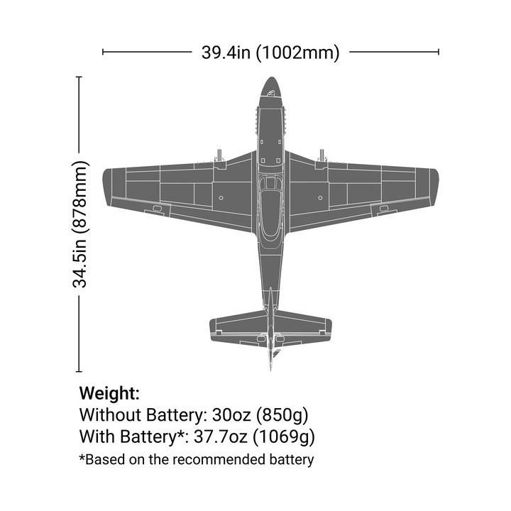 E-flite P-51D Mustang 1.0m PNP