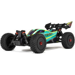 RC model auta Arrma Typhon 223S BLX v měřítku 1:8, s náhonem 4WD, výkonným střídavým motorem a rychlostí až 80 km/h. Nezávislé zavěšení, olejové tlumiče, řídící jednotka Spektrum 80A SLT 2-3S LiPo, elektronická stabilizace DSC.
