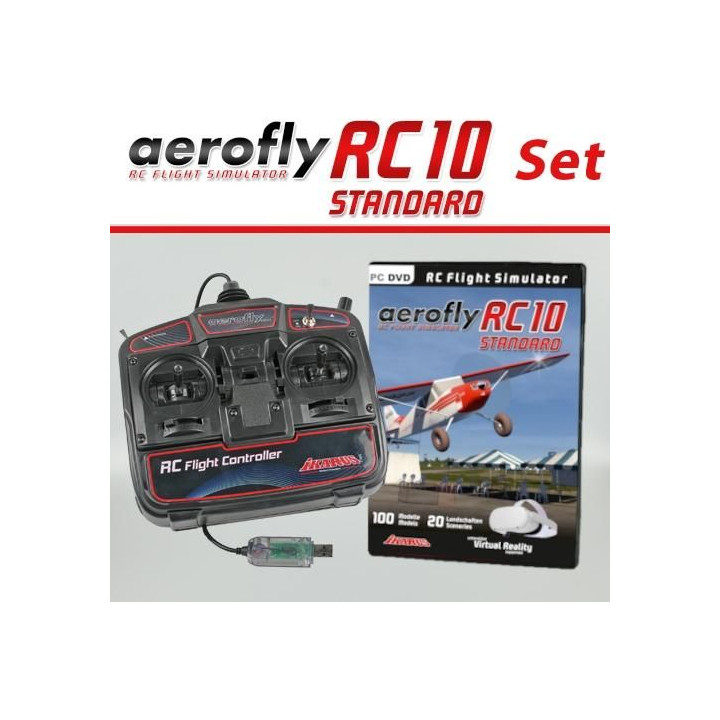 Aerofly RC10 STANDARD na DVD s USB ovladačem pro Win 10/11