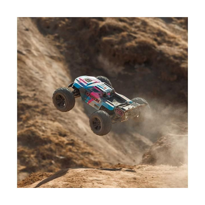 Arrma Kraton 6S V6 BLX 1:8 4WD RTR modrá/růžová