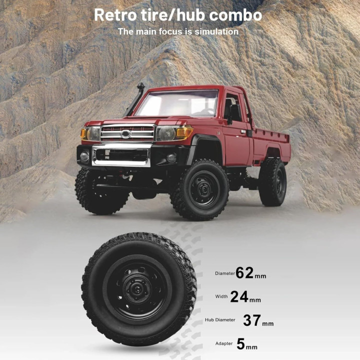 MN Model Toyota Land Cruiser LC79 1/12 Dark red