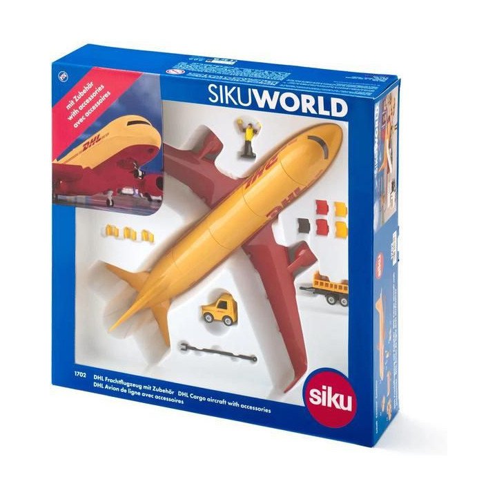 SIKU Super - DHL nákladní letadlo s příslušenstvím
