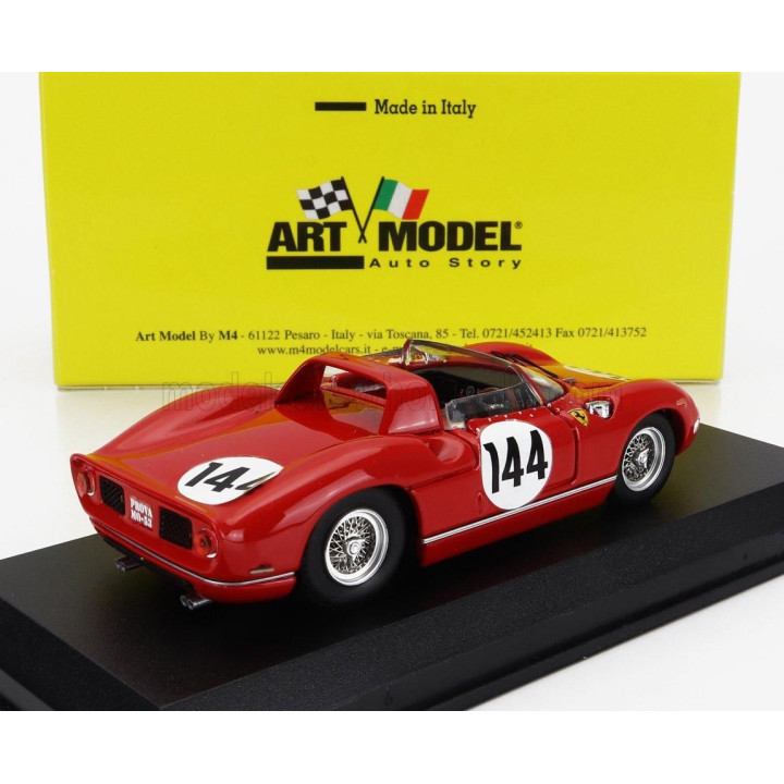 ART MODEL FERRARI 275P SPIDER ch.0820 N 144 WINNER 1000km NURBURGRING 1964 LUDOVICO SCARFIOTTI - NINO VACCARELLA - RED 1/43