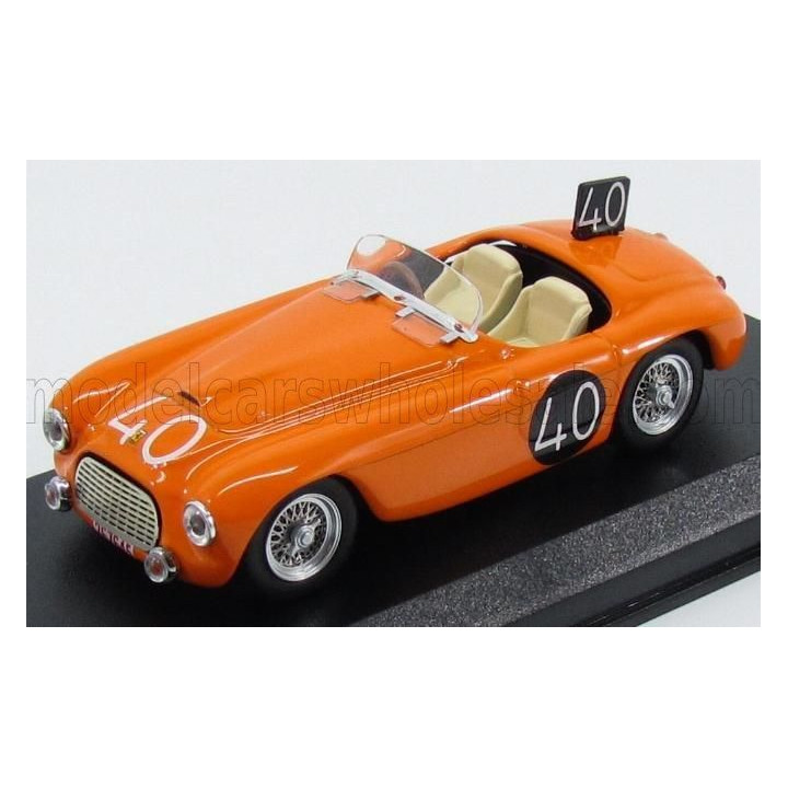 ART MODEL FERRARI 166MM BARCHETTA SPIDER N 40 SPA 1949 ROOSDORP - DE RIDDER - ORANGE 1/43